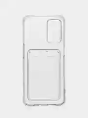 Прозрачный чехол OPPO A16, A17, Realme C30, C31, Realme C33, C35 противоударный с каманом под карту