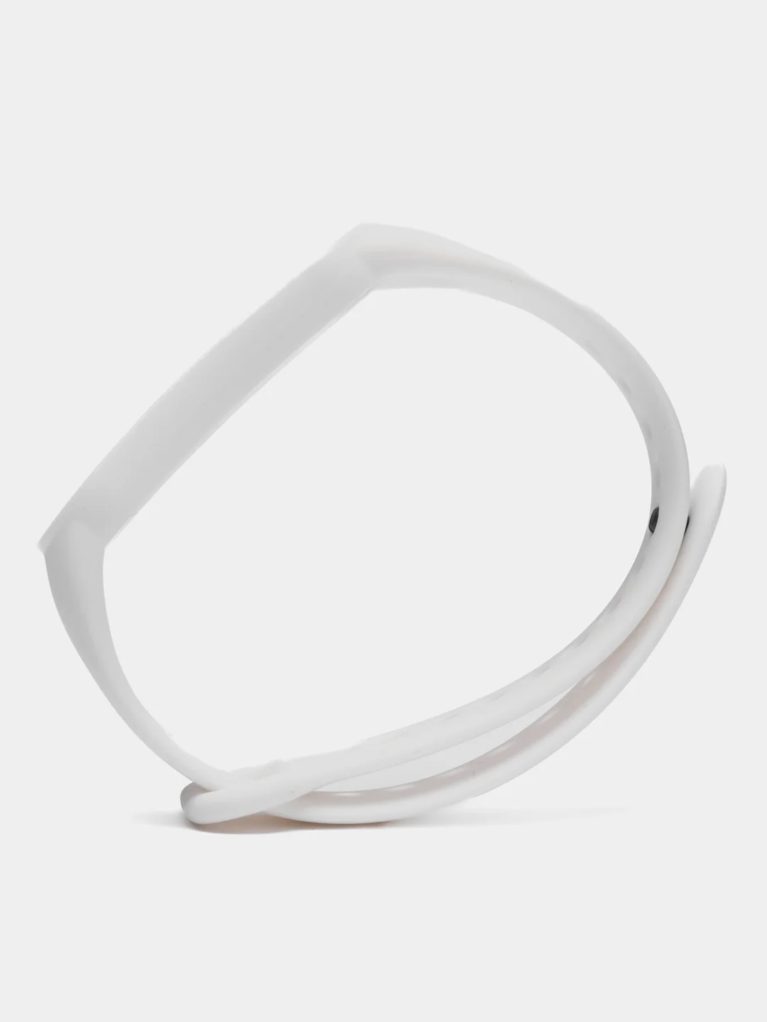 Белый ремешок силиконовый для фитнес браслета Xiaomi Mi Band 5 Mi Band 6 (Ми Банд 5 Ми Банд 6)