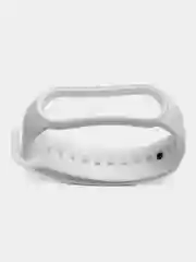 Белый ремешок силиконовый для фитнес браслета Xiaomi Mi Band 5 Mi Band 6 (Ми Банд 5 Ми Банд 6)