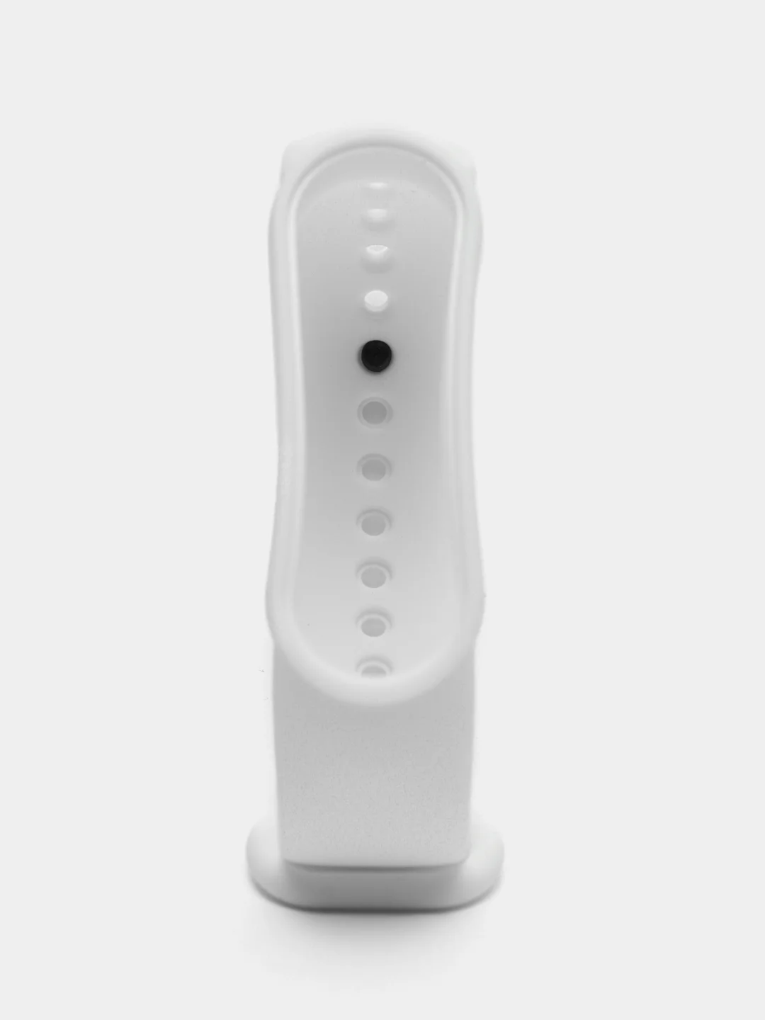 Белый ремешок силиконовый для фитнес браслета Xiaomi Mi Band 5 Mi Band 6 (Ми Банд 5 Ми Банд 6)