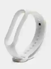 Белый ремешок силиконовый для фитнес браслета Xiaomi Mi Band 5 Mi Band 6 (Ми Банд 5 Ми Банд 6)