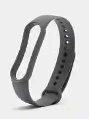 Тёмно-серый ремешок силиконовый для фитнес браслета Xiaomi Mi Band 5 Mi Band 6 (Ми Банд 5 Ми Банд 6)