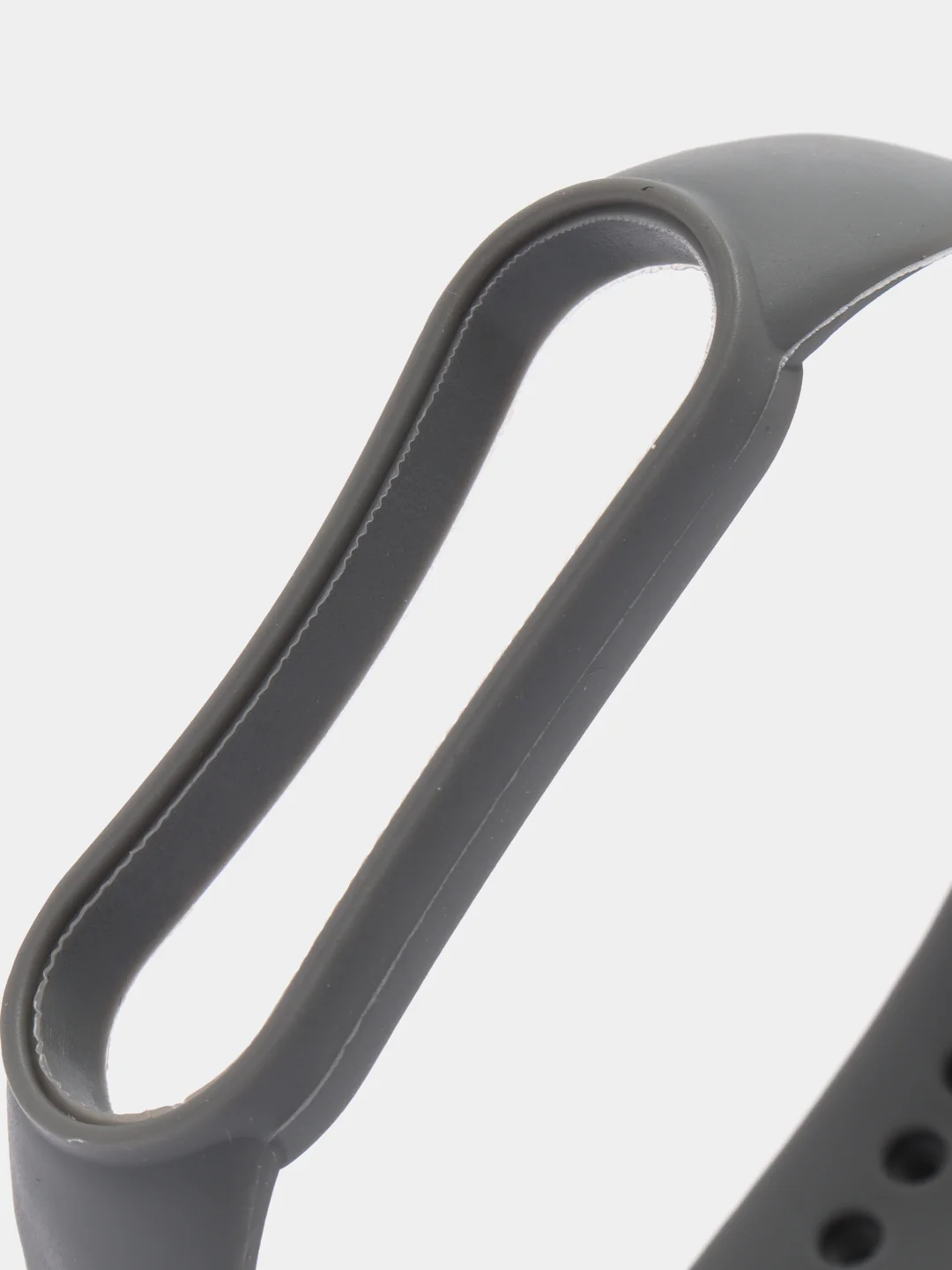 Тёмно-серый ремешок силиконовый для фитнес браслета Xiaomi Mi Band 5 Mi Band 6 (Ми Банд 5 Ми Банд 6)