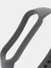 Тёмно-серый ремешок силиконовый для фитнес браслета Xiaomi Mi Band 5 Mi Band 6 (Ми Банд 5 Ми Банд 6)
