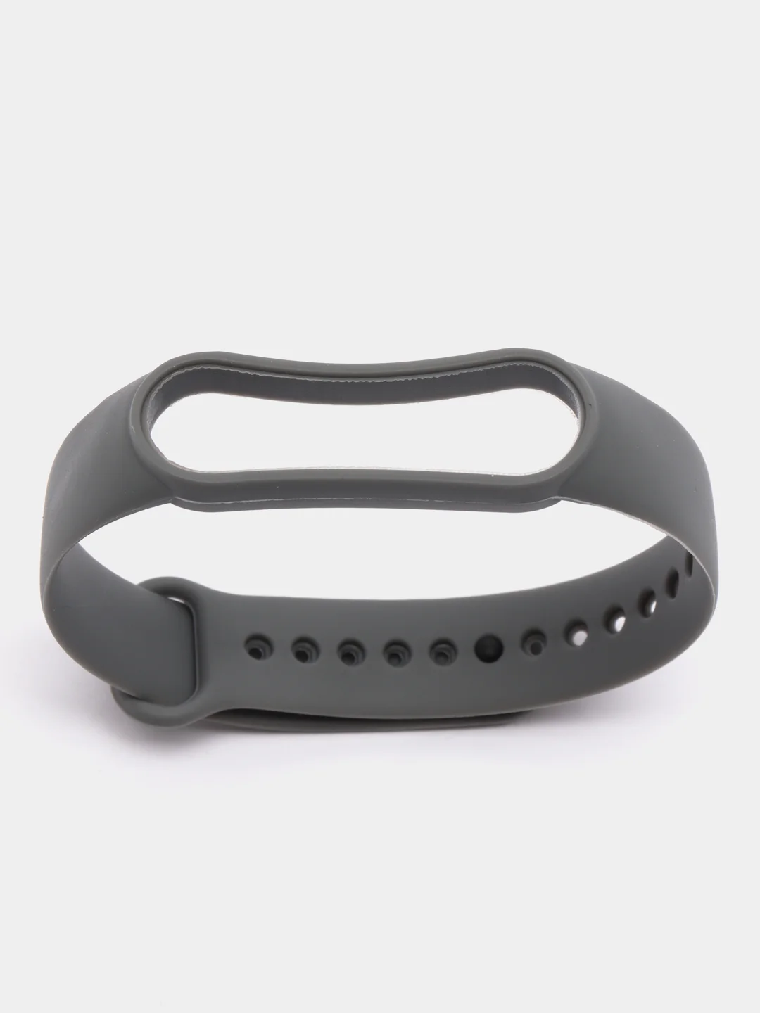 Тёмно-серый ремешок силиконовый для фитнес браслета Xiaomi Mi Band 5 Mi Band 6 (Ми Банд 5 Ми Банд 6)