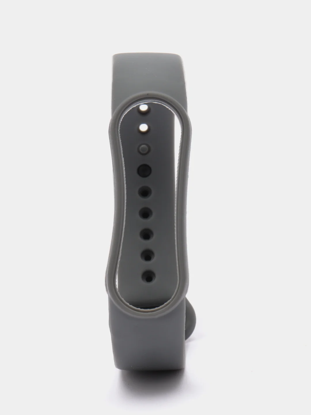 Тёмно-серый ремешок силиконовый для фитнес браслета Xiaomi Mi Band 5 Mi Band 6 (Ми Банд 5 Ми Банд 6)