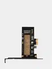 Черный адаптер переходник для установки SSD диска M.2 NVMe в слот PCI-E x1, x4 , x8 , x16