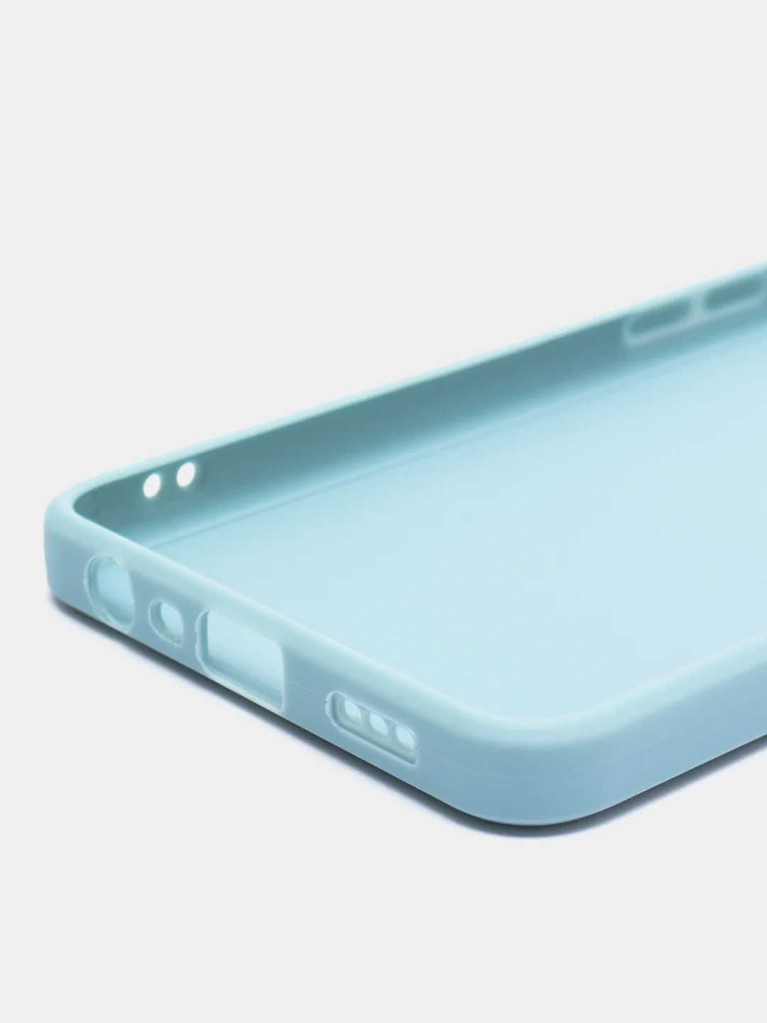 Светло-синий силиконовый чехол для Oppo (Оппо) A74 4g, A95 4g, F19 4g, F19S, силиконовый