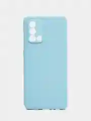 Светло-синий силиконовый чехол для Oppo (Оппо) A74 4g, A95 4g, F19 4g, F19S, силиконовый