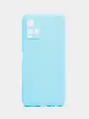 Голубой чехол для Vivo Y33s, Y21 2021 (Виво у33С, у21 2021), силиконовый