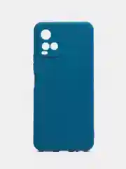 Синий чехол для Vivo Y33s, Y21 2021 (Виво у33С, у21 2021), силиконовый