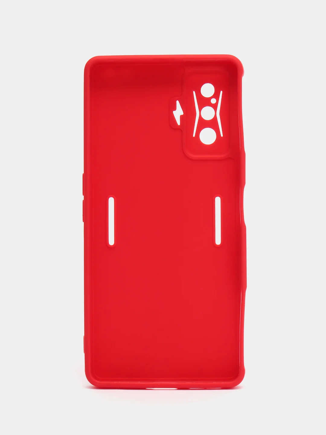 Красный чехол для Xiaomi Poco F4 GT (Поко Ф4 Джити) силиконовый, черный, матовый, с защитой камеры
