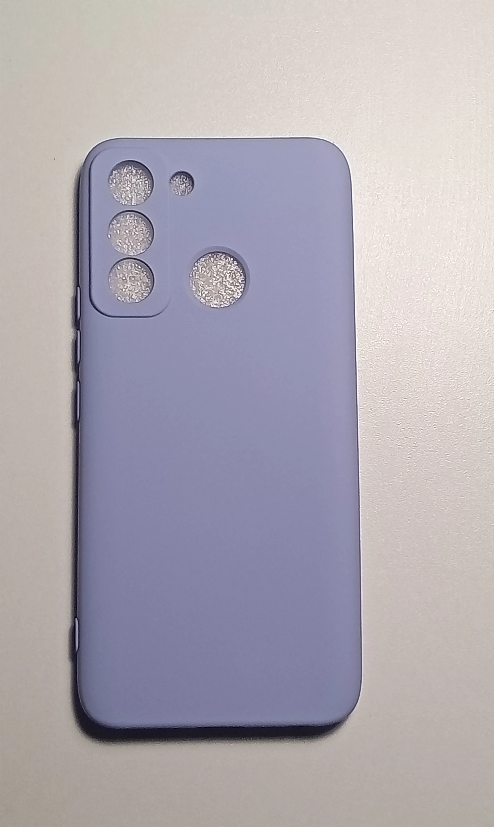 Голубой чехол TECNO POP 5 LTE с защитой камеры и бархатом внутри