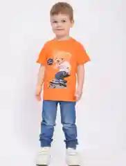 Оранжевый футболка  для мальчиков, детская футболка