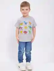 Серый металлик футболка для мальчиков