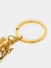 Золотой брелок для ключей "Профессия парикмахер"