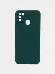 Тёмно-зелёный чехол для Infinix Hot 10 Lite (Инфиникс Хот 10 Лайт), силиконовый