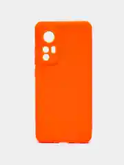 Оранжевый чехол Xiaomi 12, Xiaomi 12X силиконовый (Сяоми 12, 12Х)