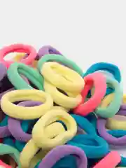 Желтый резинки для волос, в косметичке, 100 штук