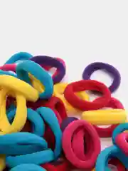 Красный резинки для волос, в косметичке, 100 штук