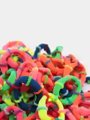 Серый резинки для волос, в косметичке, 100 штук