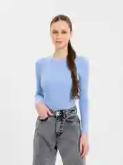 Голубой лонгслив женский, лапша