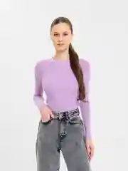 Лавандовый лонгслив женский, лапша