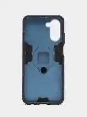 Синий меланж чехол противоударный с кольцом на Realme 10 4G (Реалми 10 4G)