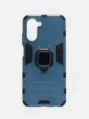 Синий меланж чехол противоударный с кольцом на Realme 10 4G (Реалми 10 4G)