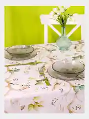 Бежевый скатерть кухонная, прямоугольная, на стол, 136 х 175, хлопок, для кухни, дома, дачи, Altali