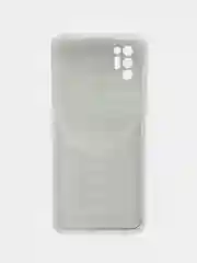 Угольный силиконовый чехол на Tecno Pova 2 / Текно Пова 2 прозрачный, с рисунком, защита камеры