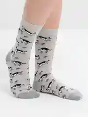 Песочный хаки носки с принтом "Cool", унисекс