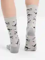 Песочный хаки носки с принтом "Cool", унисекс
