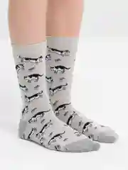 Песочный хаки носки с принтом "Cool", унисекс
