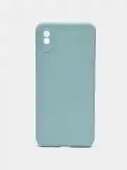 Светло-синий силиконовый чехол для Xiaomi Redmi 9A (Сяоми Редми 9А), прозрачный