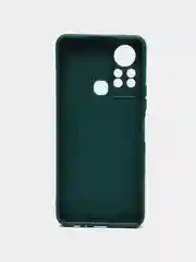 Тёмно-зелёный чехол для Infinix Hot 11s (Инфиникс Хот 11с), силиконовый