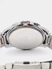 Серебряный мужские часы, с кварцевым механизмом