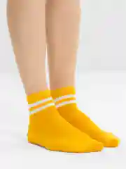 Носки женские, с полосками, хлопок, средняя высота