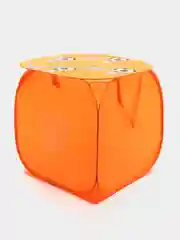 Оранжевый складная корзина с крышкой для хранения игрушек и вещей