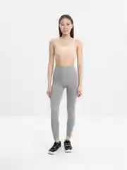 Серебряный лосины женские спортивные, леггинсы, высокая посадка