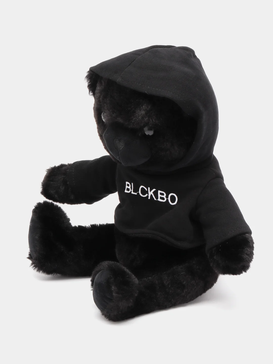 Белый мягкая игрушка "Мишка BLCKBО", черная