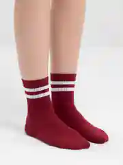 Красный носки женские с полосками