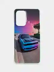 Синий меланж чехол Samsung Galaxy A50, Galaxy A53 силиконовый с рисунком