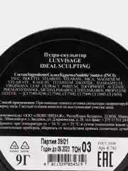 Светло-коричневый пудра-скульптор для контуринга Luxvisage (Люксвизаж) Ideal sculpting, 9 гр