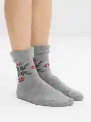 Серый металлик носки теплые женские Danni "Зима"