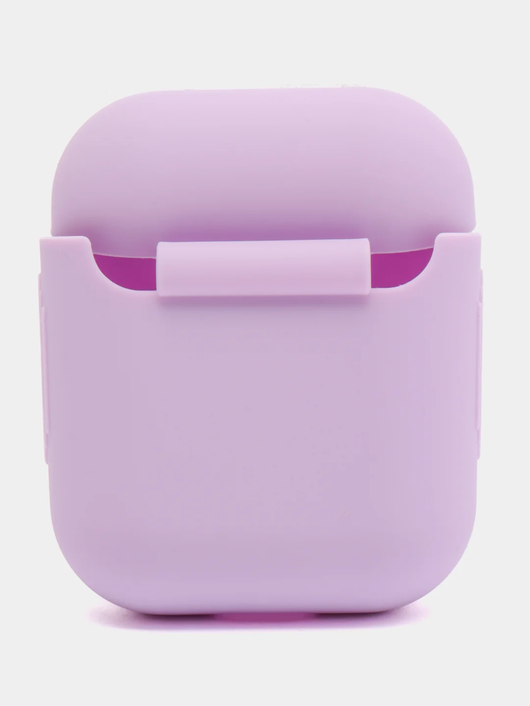 Лавандовый чехол для наушников Apple Airpods 1 и 2 силиконовый