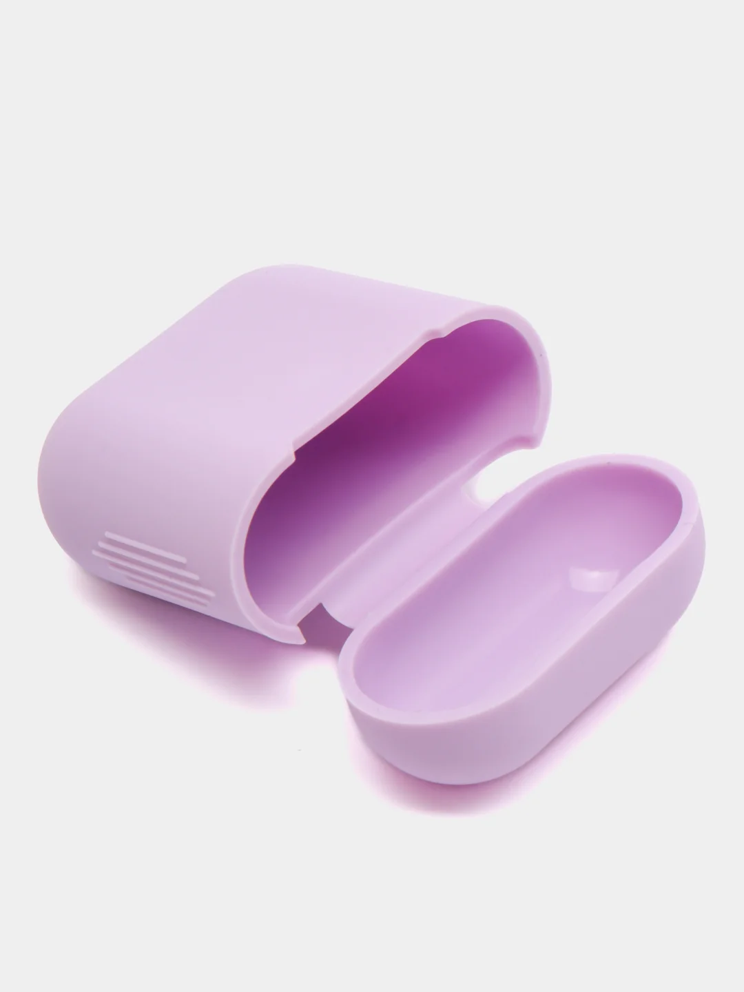 Лавандовый чехол для наушников Apple Airpods 1 и 2 силиконовый
