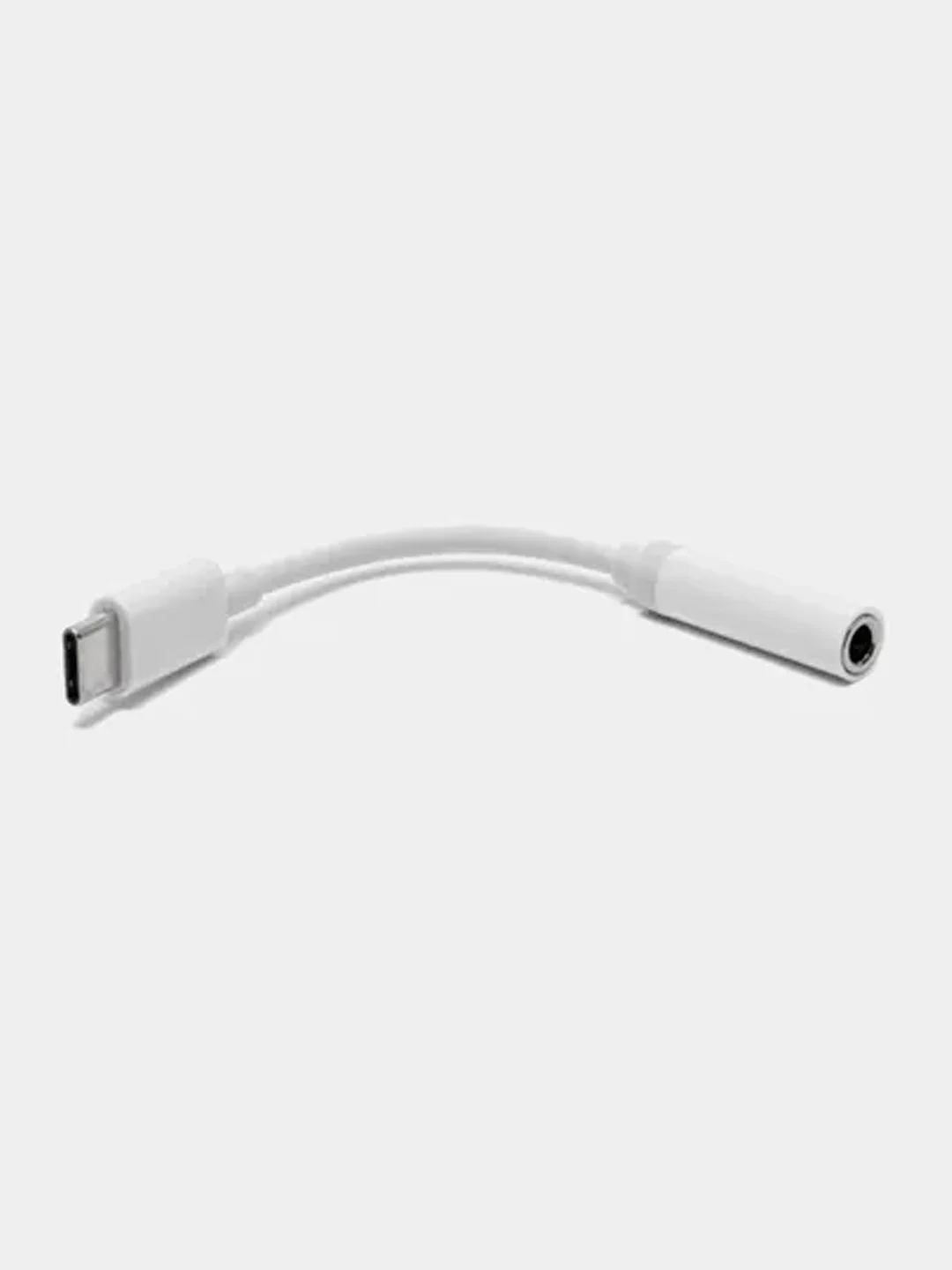 Белый переходник на чипах GeneralPlus Type-C на наушники 3,5мм Jack