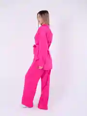 Фуксия женский шелковый костюм вечерний, праздничный