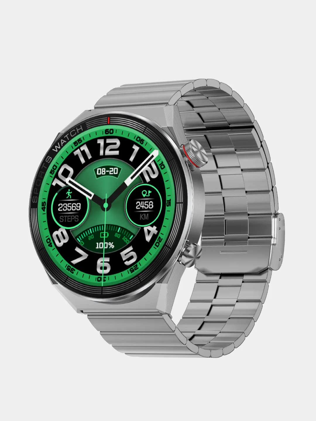 Серебряный умные круглые смарт-часы DT No.1 3 MAX ULTRA, 46 мм